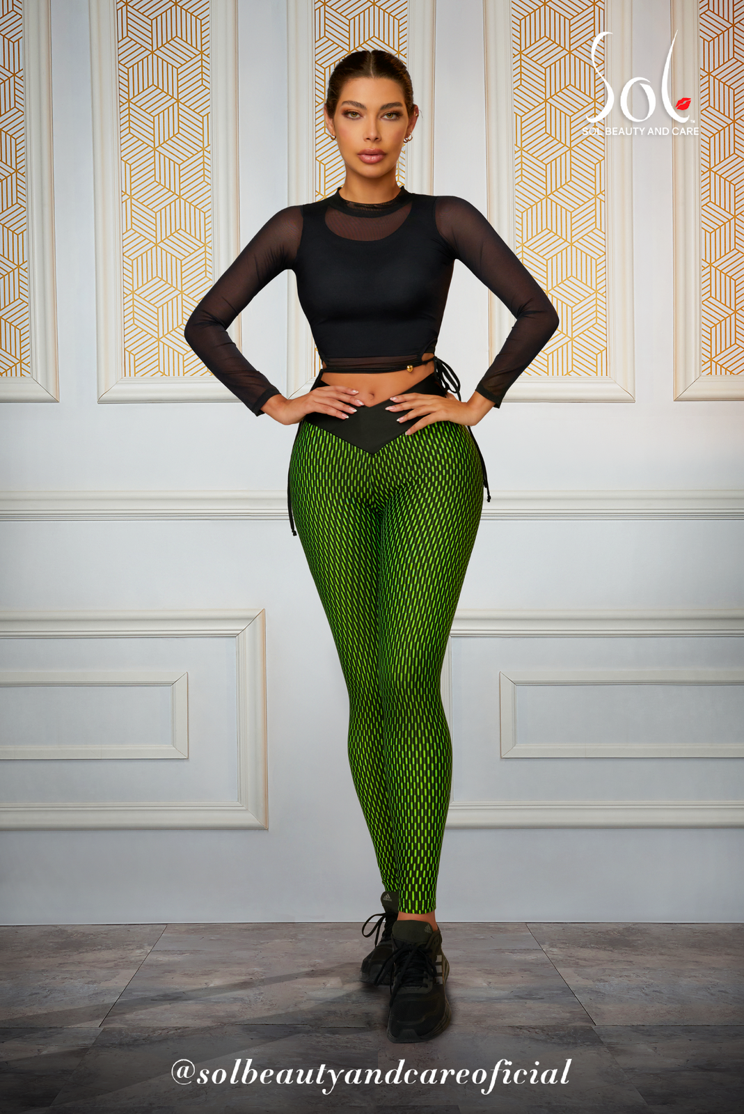 So Femme Anti-Cellulite Set (Color Block) - Green/Black