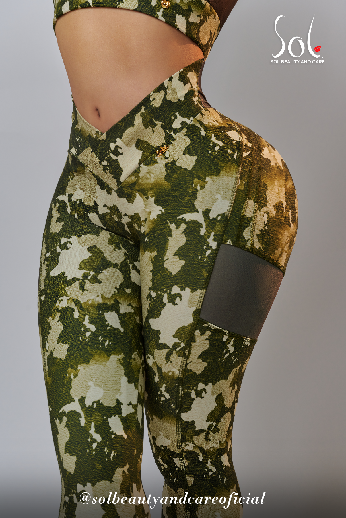 Finally Anti-Cellulite Set (Camouflage)  - Green/Beige